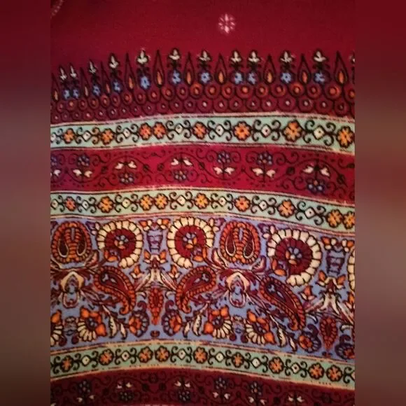 Xhilaration Magenta Long Sleeved Tunic Dress w/Tie Neck Elastic Waist… - Picture 4 of 6